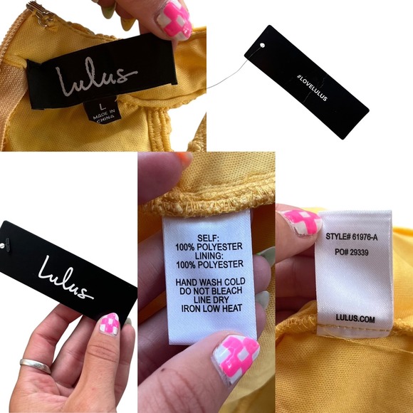 Lulus Women L Love Poem Yellow Lace Mini Dress Sleeveless Party Cocktail Elegant - Picture 3 of 16